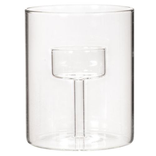 Glasslykt med hevet telysholder 11 cm | Floristik24.no