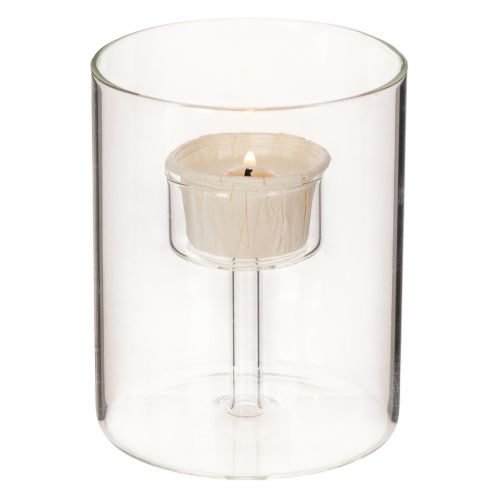 Glasslykt med hevet telysholder 11 cm | Floristik24.no