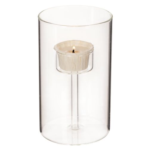 Glasslysestake med innsats for kuppellys 15 cm 2 stk | Floristik24.no