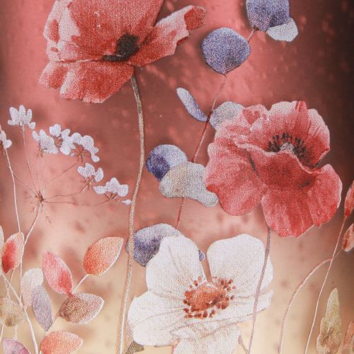 gjenstander Dekorativ glasslykt med blomsterdesign for elegante interiørdetaljer, 12,5 cm, 2 stk.