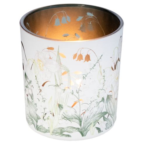 gjenstander Dekorativ glasslykt med bladdesign for stilig interiør, 8 cm, 4 stk.