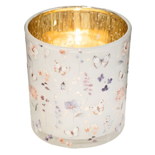 gjenstander Dekorativ glasslykt med sommerfugldesign for stilig interiør, 8 cm, 4 stk.