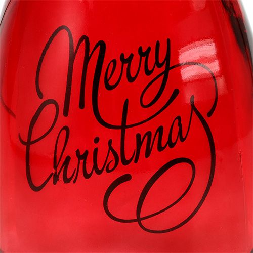 Floristik24 Lykt med lys rød Ø12cm H14,5cm