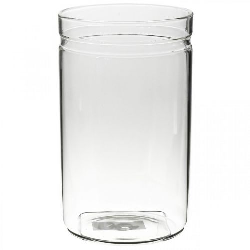 Blomstervase, glass sylinder, glassvase rund Ø10cm H16,5cm