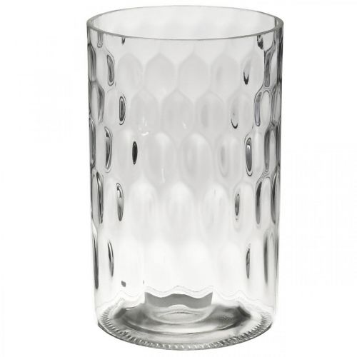 Floristik24 Blomstervase, glassvase, stearinlysglass, glasslykt Ø11,5cm H18,5cm