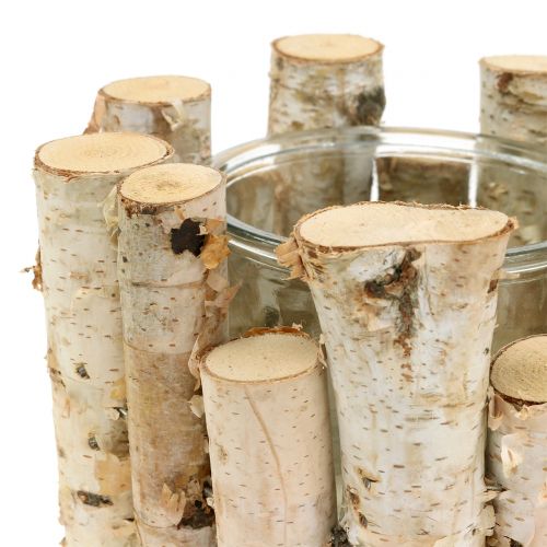 Floristik24 Lykt bjørk Ø17cm H12cm