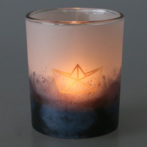 Floristik24 Lanterner blå og hvite med båt og fisk Ø6cm