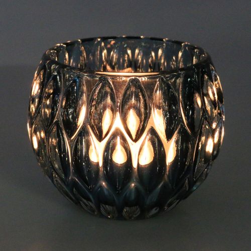 Floristik24 Glasslykt Mørkeblå Ø11,5cm H9cm