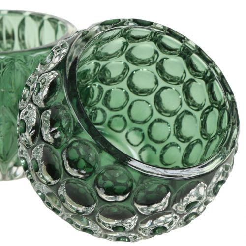 Floristik24 Lanterneglass mørkegrønn Ø8cm H6cm 2stk