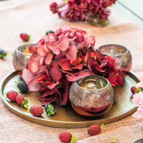 Floristik24 Lyktglass rosa Ø8,5cm H6,5cm 4 stk