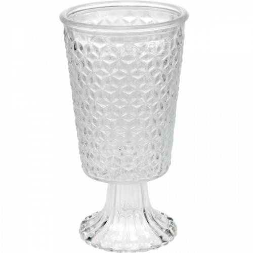 Lyktglass med bunn klar Ø10cm H18,5cm borddekor | Floristik24.no