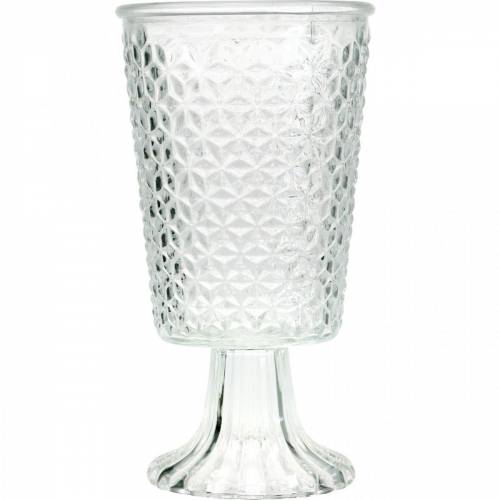 Lyktglass med bunn klar Ø10cm H18,5cm borddekor | Floristik24.no