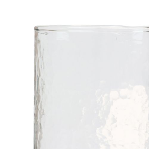 Floristik24 Glasslykt med sokkel, rund telysholder i glass Ø8cm H20cm