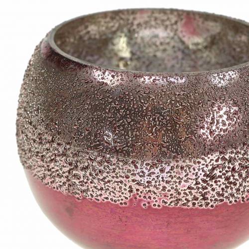 Floristik24 Lyktglass rosa Ø8,5cm H6,5cm 4 stk