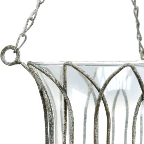 Floristik24 Hengelampe grå Ø14cm H45cm