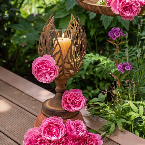 Floristik24 Lanterne rust look, telysholder retro Ø13cm H30cm