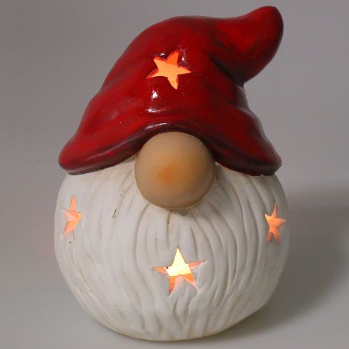 Floristik24 Lanterne julenisse Ø15cm H19cm