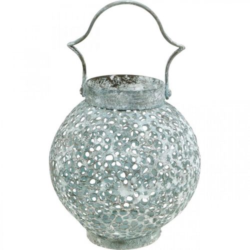 Floristik24 Metall lanterne, lanterne, lysestake antikk look Ø15cm H22cm