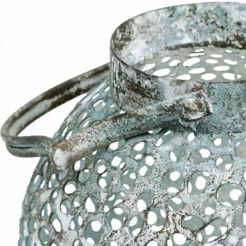 Floristik24 Metall lanterne, lanterne, lysestake antikk look Ø15cm H22cm