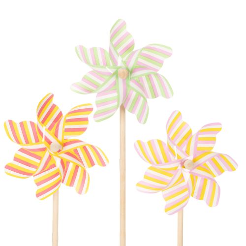 Floristik24 Vindmøllehagepike, attraktiv dekorasjon for terrasse, hage og balkong, 47 cm, 3 deler