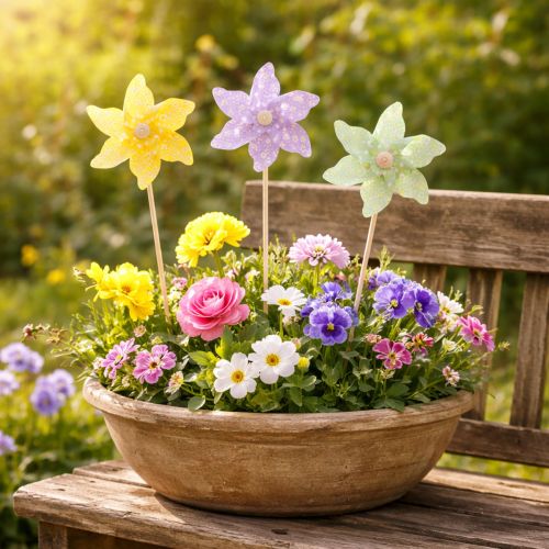 gjenstander Blomsterstaker, hagestaker til vårdekorasjon, utendørs bruk, 28 cm, 12 stk.