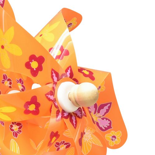 Floristik24 Vindmølle på pinnehjul oransje gul rosa Ø30,5cm 74cm