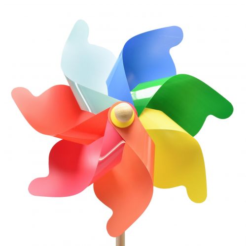 gjenstander Pinwheel dekorasjon vindmølle på pinne sommerdekor Ø30,5cm H74cm