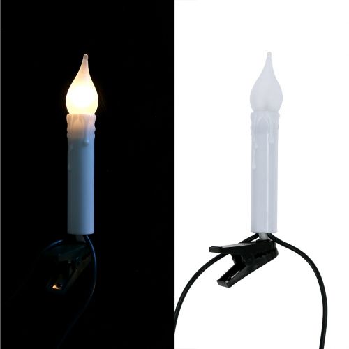 Floristik24 Vindkast lett kjede for innsiden 16er 6m varm hvit