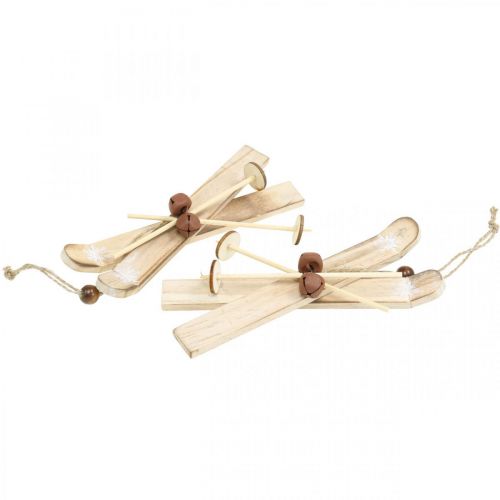 Floristik24 Vinterdeco ski juletrepynt skipar tre H17cm 4stk