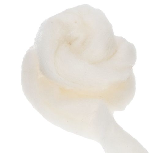 gjenstander Hvitt ullbånd, 2 m, dekorativ ull til hobby og innpakning