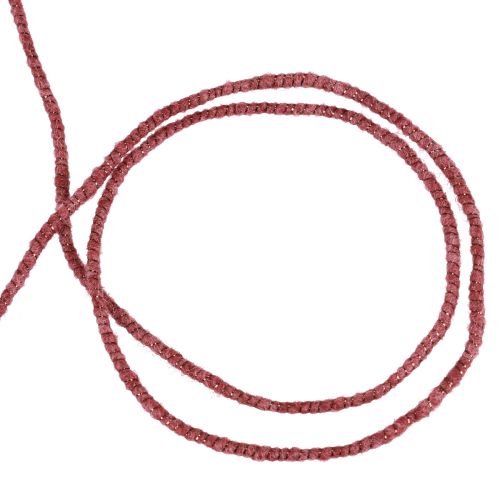gjenstander Ulltråd med trådfiltsnor glimmer lilla Ø5mm 33m