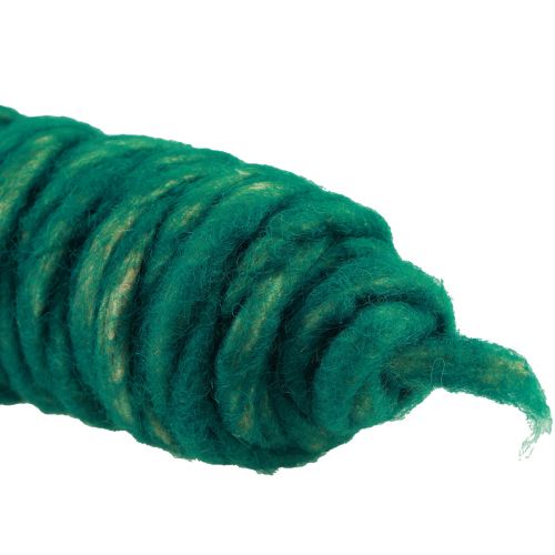gjenstander Ullsnor grønn vintage fuktetråd naturlig ull jute 30m