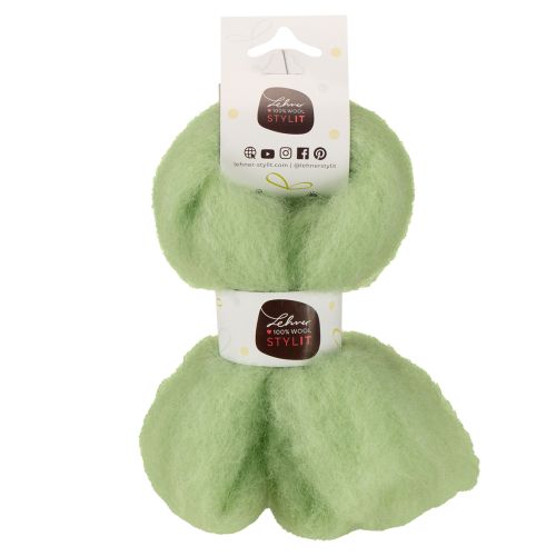 gjenstander Hobbyull, dekorativ ull, ullsnor for ulike kreative ideer og håndverksprosjekter, 2m lysegrønn