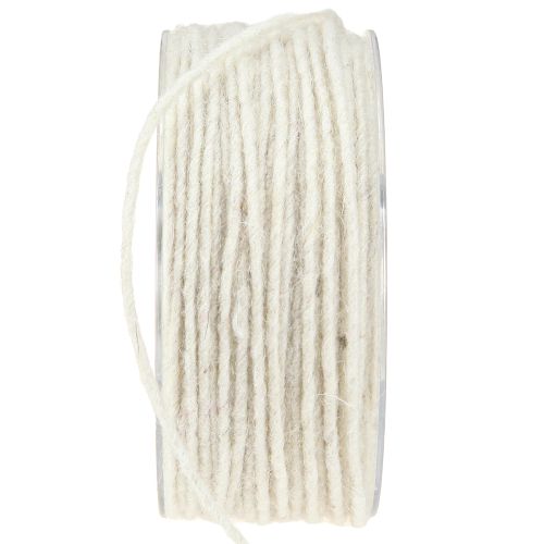 gjenstander Ullsnor hvit 3mm 100m