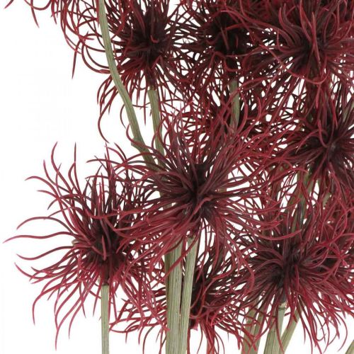 gjenstander Xanthium kunstig blomst høstdekorasjon rød 6 blomster 80cm 3stk