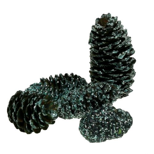 Floristik24 Kjegler blander grønt iset 200g