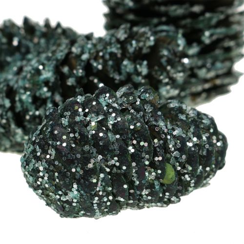 Floristik24 Kjegler blander grønt iset 200g