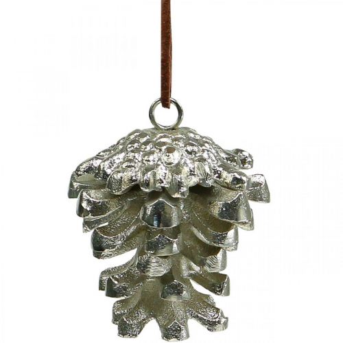 Floristik24 Furukongler dekorative kongler for oppheng av sølv H6cm
