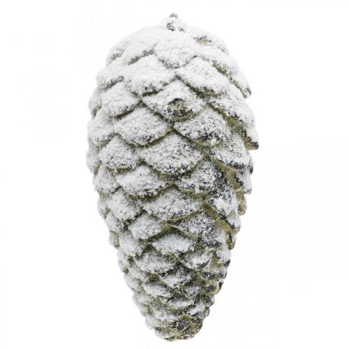 Floristik24 Stor dekorativ kjegle for oppheng Kunstsnøkjegle 23cm