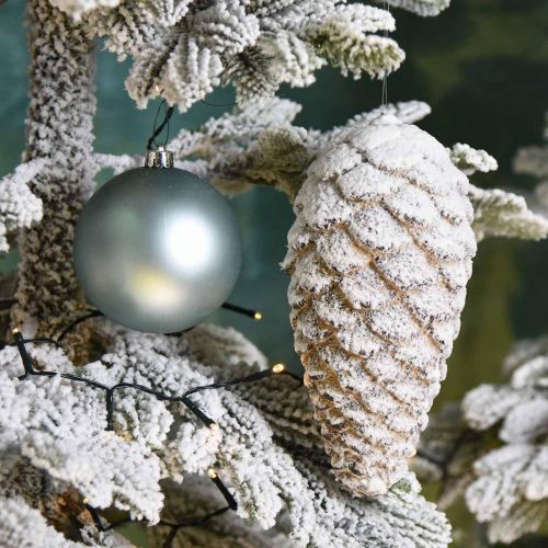 Floristik24 Stor dekorativ kjegle for oppheng Kunstsnøkjegle 23cm