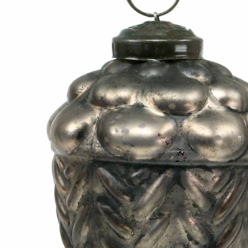 Floristik24 Juletrepynt kjegler glassbronse Ø9cm H10cm 2stk