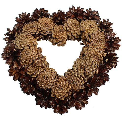 Floristik24 Kjeglehjerte flatt Ø30cm