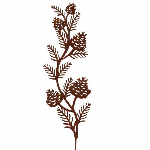 Floristik24 Hageplugg kjegle gren rustfritt stål metall H40 cm 4stk