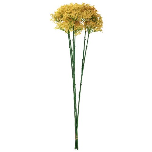 gjenstander Ornamental Hvitløk Vill Allium Kunstig Gul 70cm 3stk