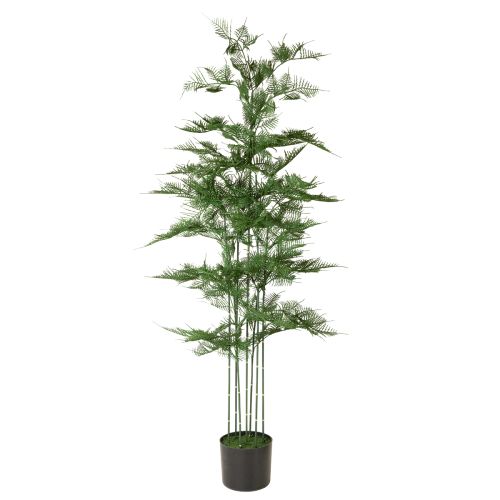 Kunstig bambustre, grønt, 132 cm, stueplante