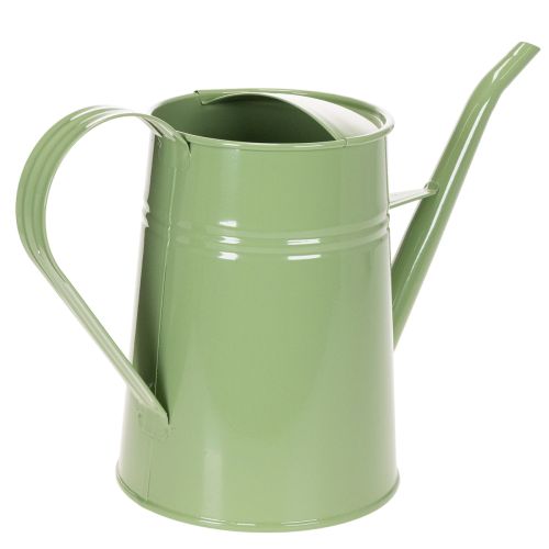 Vintage vannkanne i metall til innendørs bruk, mintgrønn, 1,7 l, dekorativ vase, retro design, H23 cm | Floristik24.no