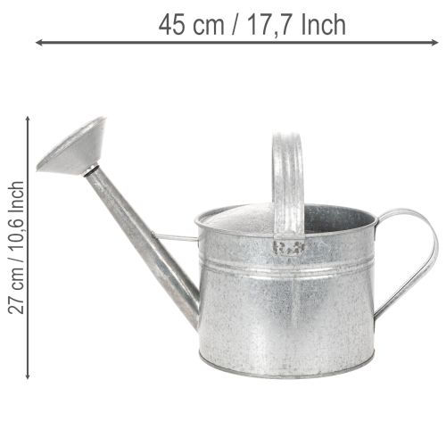 Vintage vannkanne i sink, 27 cm - blomsterpotte til hage og terrasse, metallblomsterpotte | Floristik24.no