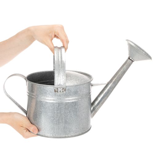Vintage vannkanne i sink, 27 cm - blomsterpotte til hage og terrasse, metallblomsterpotte | Floristik24.no