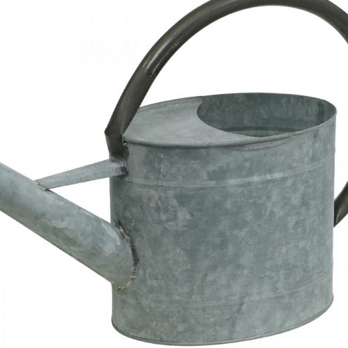 Metall vannkanne Hagedekor Vintage Sølvgrå L53cm H29cm