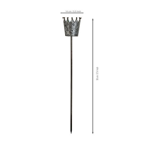 Dekorativ krone i antikt utseende til blomsterbed eller plantepotte, 95 cm | Floristik24.no